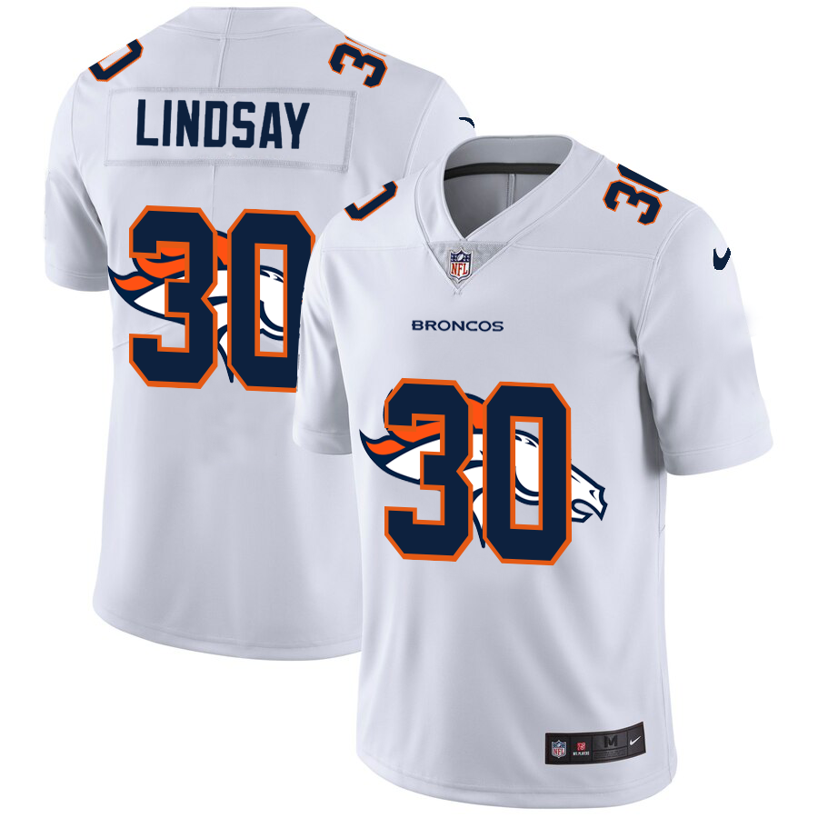 2020 New Men Denver Broncos #30 Lindsay white  Limited NFL Nike jerseys->cincinnati bengals->NFL Jersey